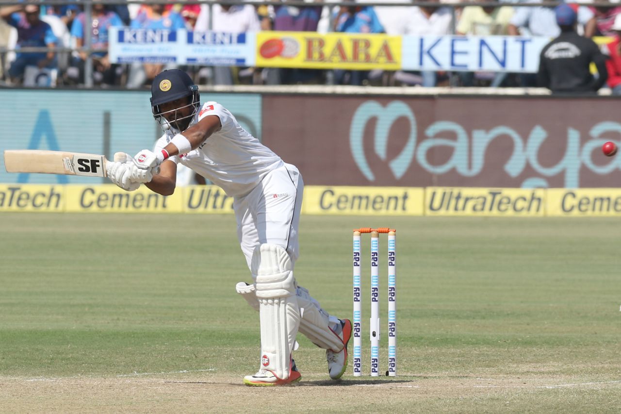 Dinesh Chandimal got out flicking one to long leg, India v Sri Lanka, 2nd Test, Nagpur, 4th day, November 27, 2017