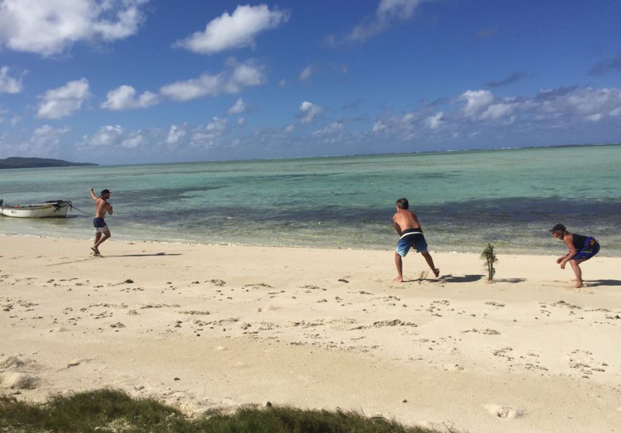 <b>Neville Green</b>: Perhaps the first ever cricket match in Île aux Chats, just off the island of Rodrigues in Mauritius