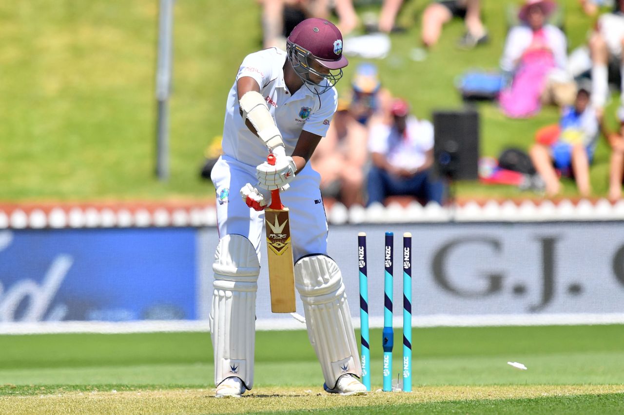 Miguel Cummins had to pay the price for playing the wrong line, New Zealand v West Indies, 1st Test, Wellington, 1st day, December 1, 2017