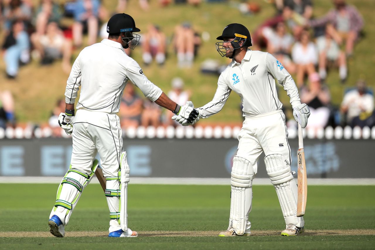 Tom Blundell and Colin de Grandhomme stitched together a 148-run partnership, New Zealand v West Indies, 1st Test, Wellington, 2nd day, December 2, 2017