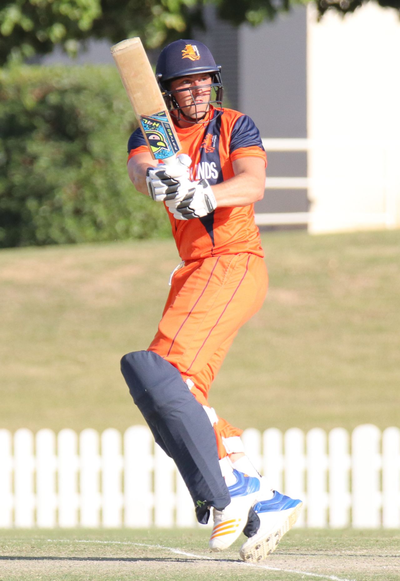 Wesley Barresi pulls behind square for another boundary, Namibia v Netherlands, 2015-17 WCL Championship, Dubai, December 6, 2017