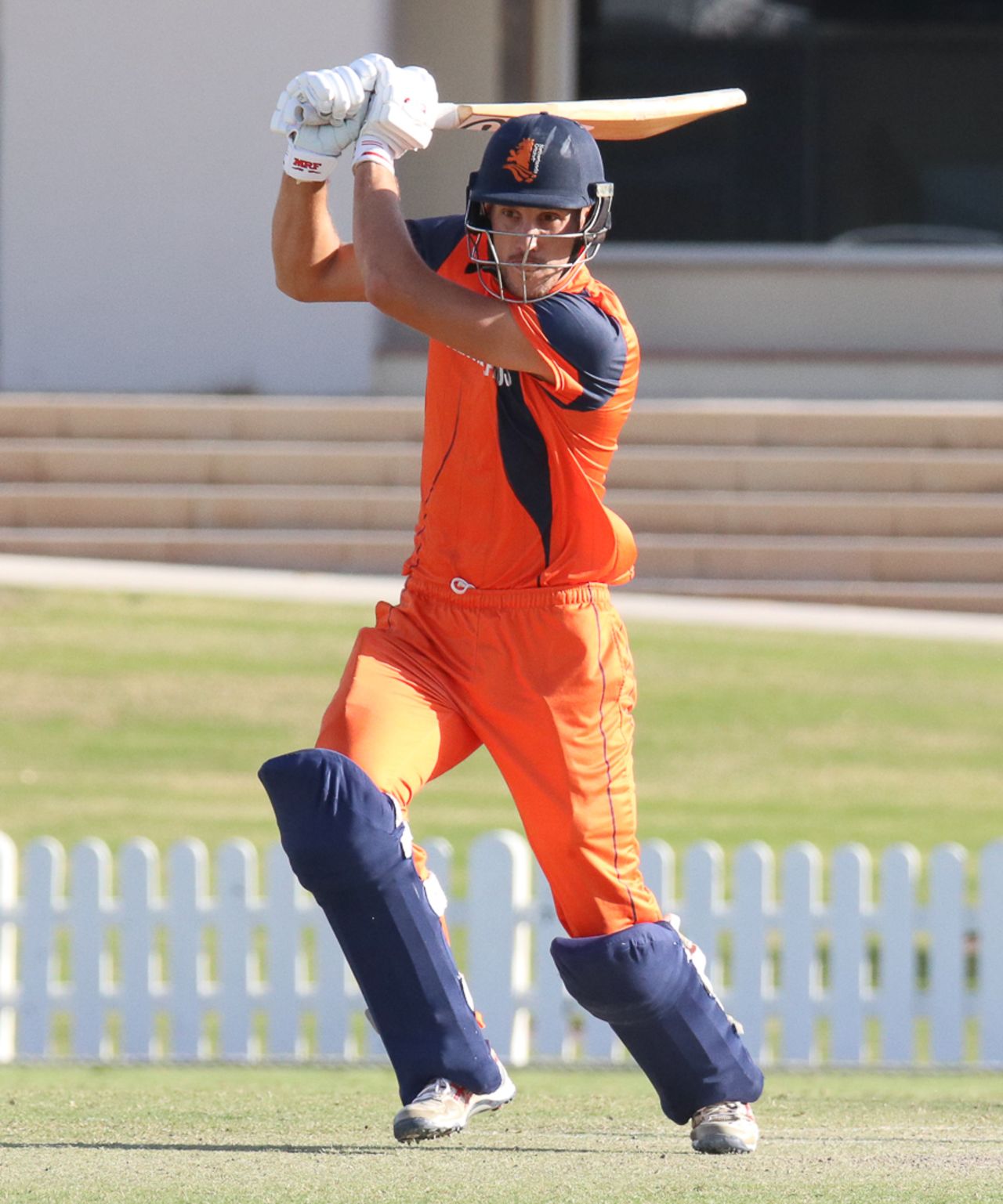 Ben Cooper drives down the ground past mid-off for another boundary , Namibia v Netherlands, 2015-17 WCL Championship, Dubai, December 6, 2017