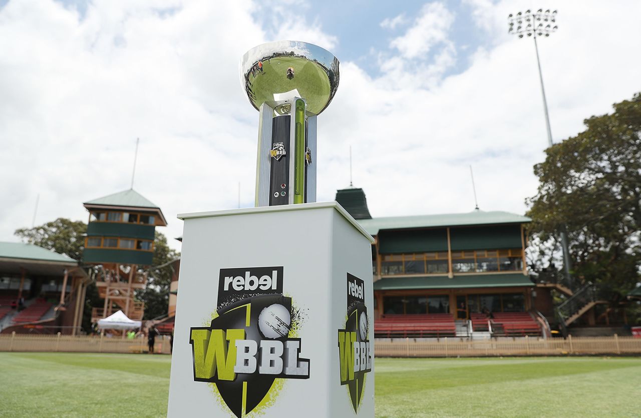 The Women's Big Bash League trophy on display, Sydney Thunder v Melbourne Renegades, Women's Big Bash League 2017-18, Sydney, December 9, 2017