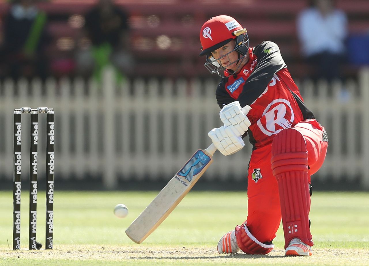 Jess Duffin carried Melbourne Renegades' hopes for most of their chase, Sydney Thunder v Melbourne Renegades, Women's Big Bash League 2017-18, Sydney, December 9, 2017