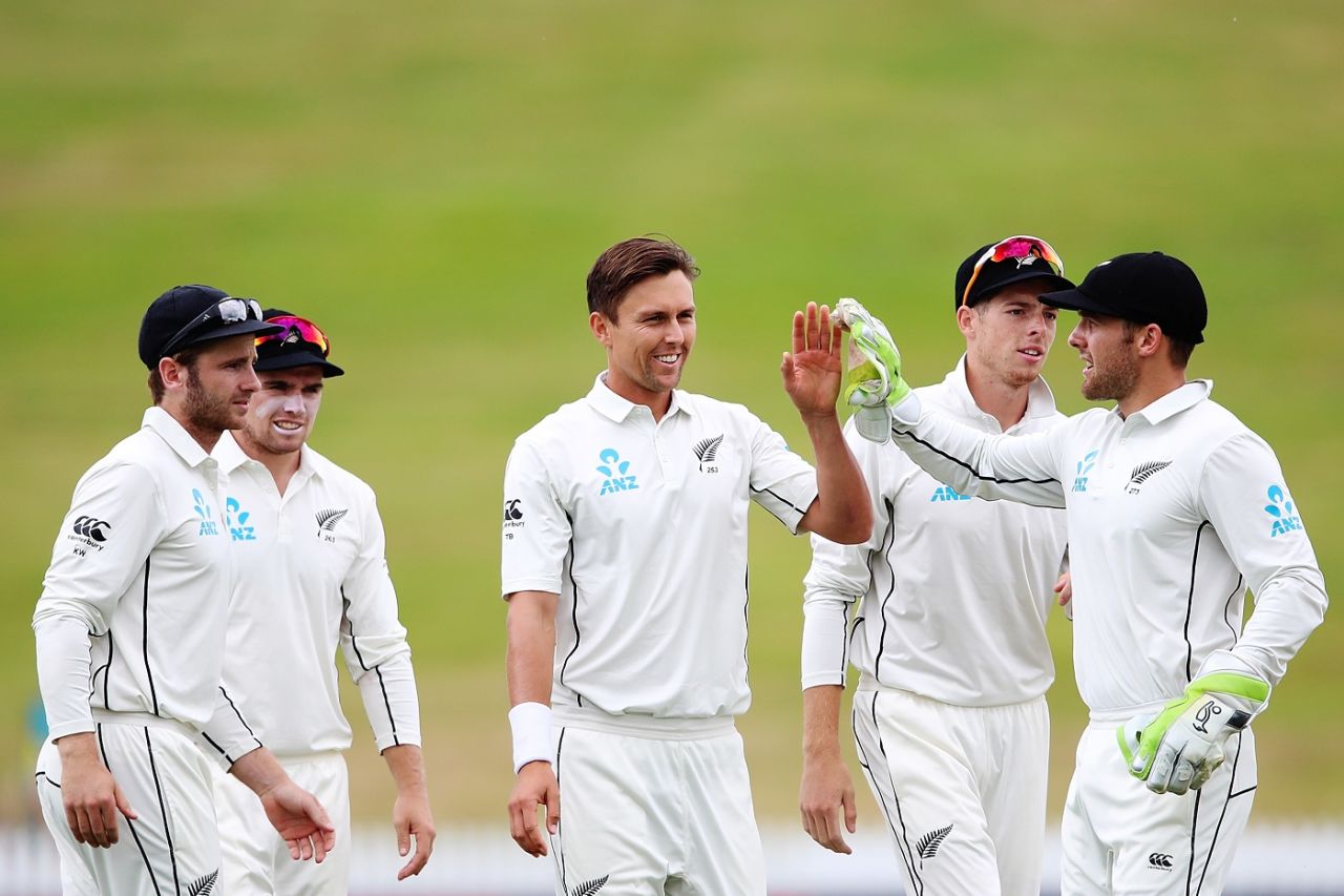 Trent Boult nabbed the two remaining West Indies wickets in quick time, New Zealand v West Indies, 2nd Test, Hamilton, 3rd day, December 11, 2017