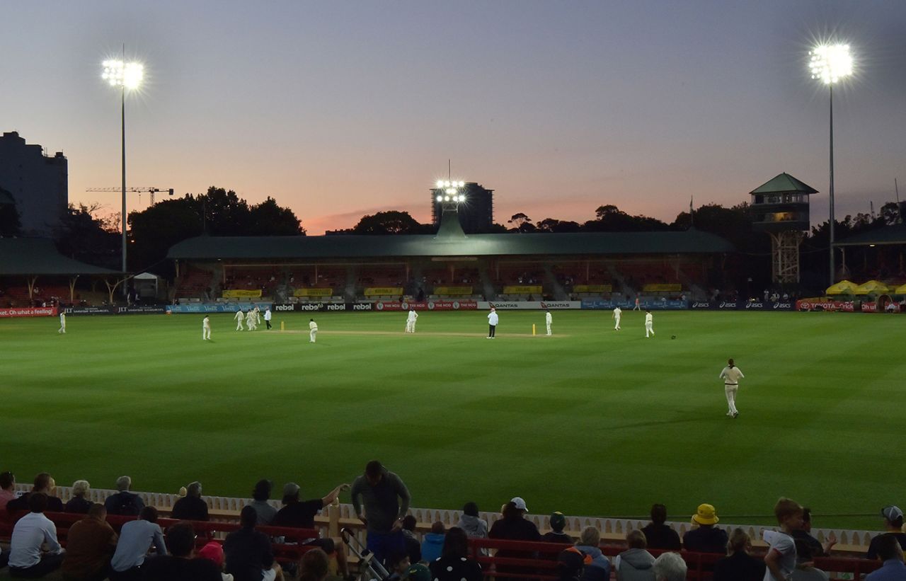 Sunset over the North Sydney Oval, Australia v England, Women's Ashes, only Test, day one, November 9, 2017