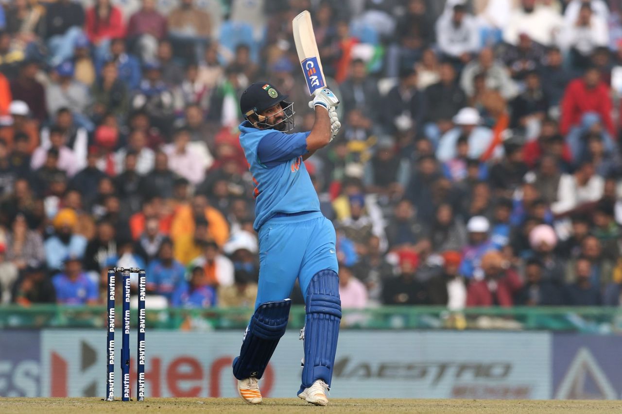 Rohit Sharma pulls one over midwicket India v Sri Lanka, 2nd ODI, Mohali, December 13, 2017