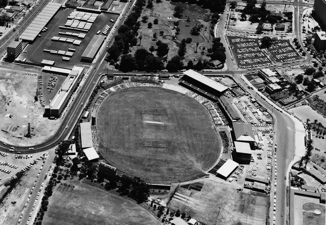 An aerial view of the WACA, Perth, November 22, 1970