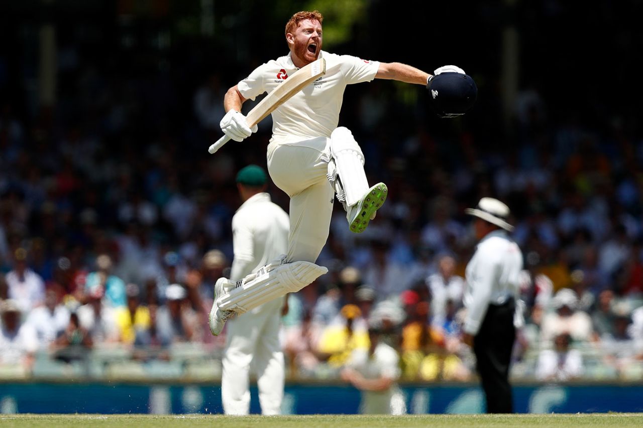 Jonny Bairstow brought up his hundred inside the first hour, Australia v England,  3rd Test, Perth, 2nd day, December 15, 2017