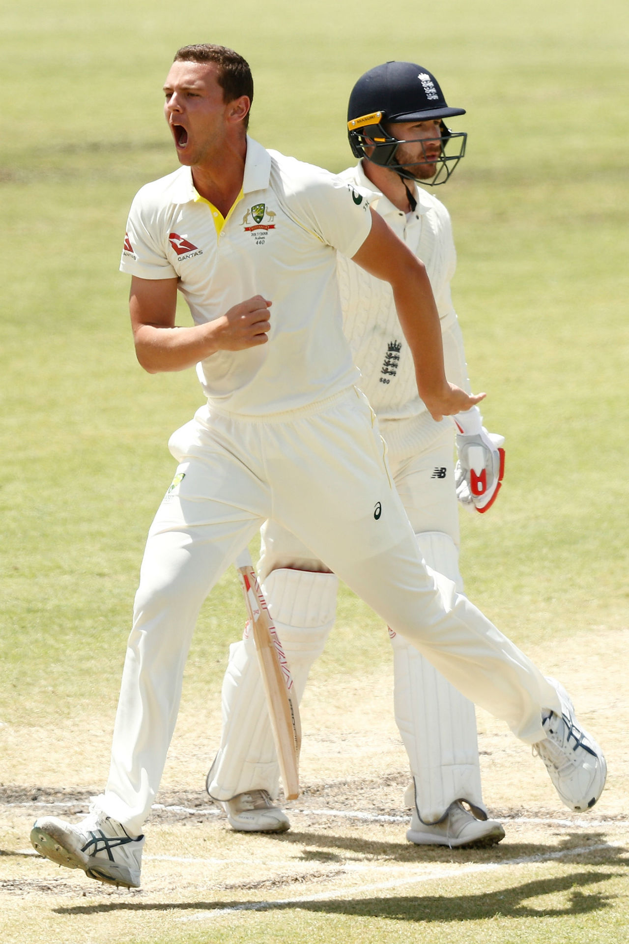 Josh Hazlewood claimed the early wicket of Mark Stoneman, Australia v England, 3rd Test, Perth, 4th day, December 17, 2017