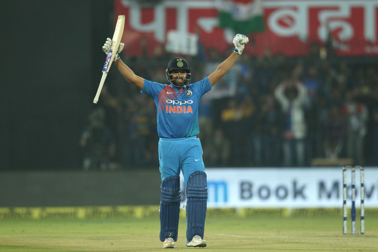 Rohit Sharma's 35-ball century is the joint-fastest in T20Is, India v Sri Lanka, 2nd T20I, Indore, December 22, 2017