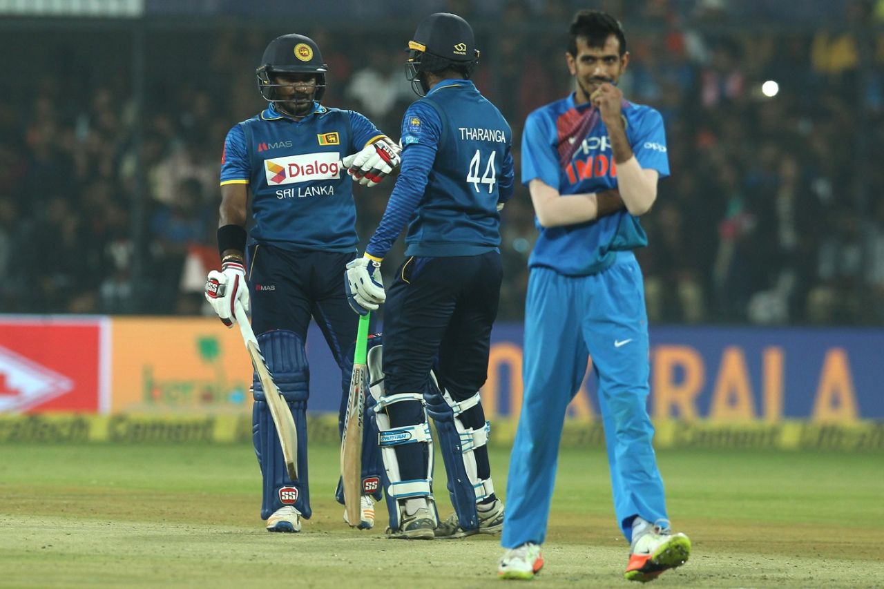 Kusal Perera and Upul Tharanga frustrated Yuzvendra Chahal, India v Sri Lanka, 2nd T20I, Indore, December 22, 2017