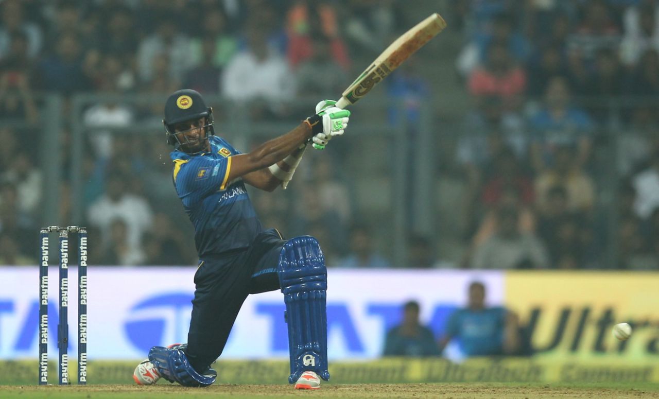 Dasun Shanaka's cameo propped up Sri Lanka's total, India v Sri Lanka, 3rd T20I, Mumbai, December 24, 2017
