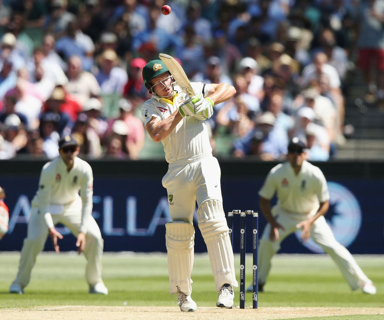 Cameron Bancroft had a few problems against the short ball, Australia v England, 4th Test, Melbourne, December 26, 2017