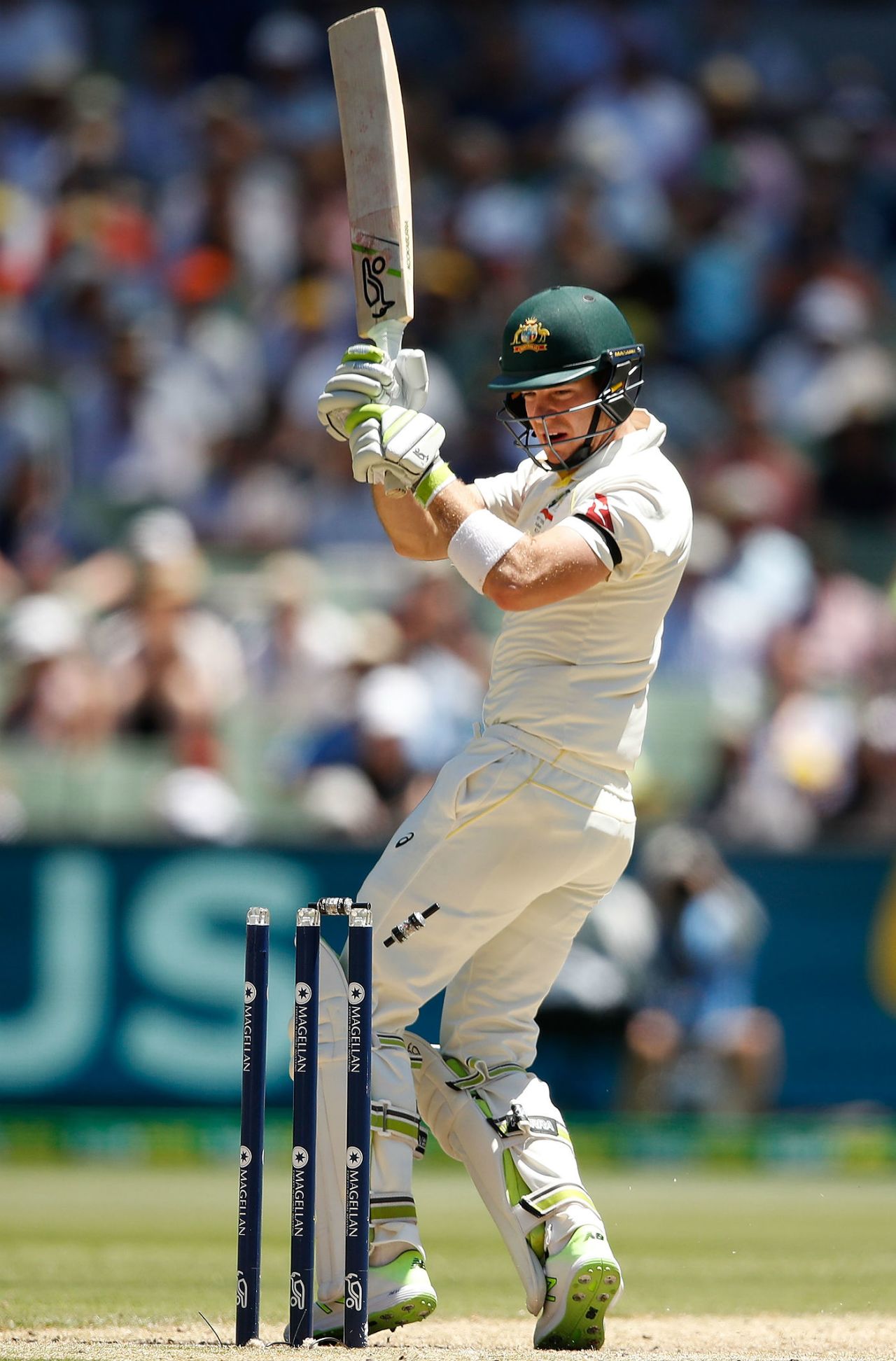 Tim Paine under-edged a pull into his own stumps, Australia v England, 4th Test, 2nd day, Melbourne, December 27, 2017
