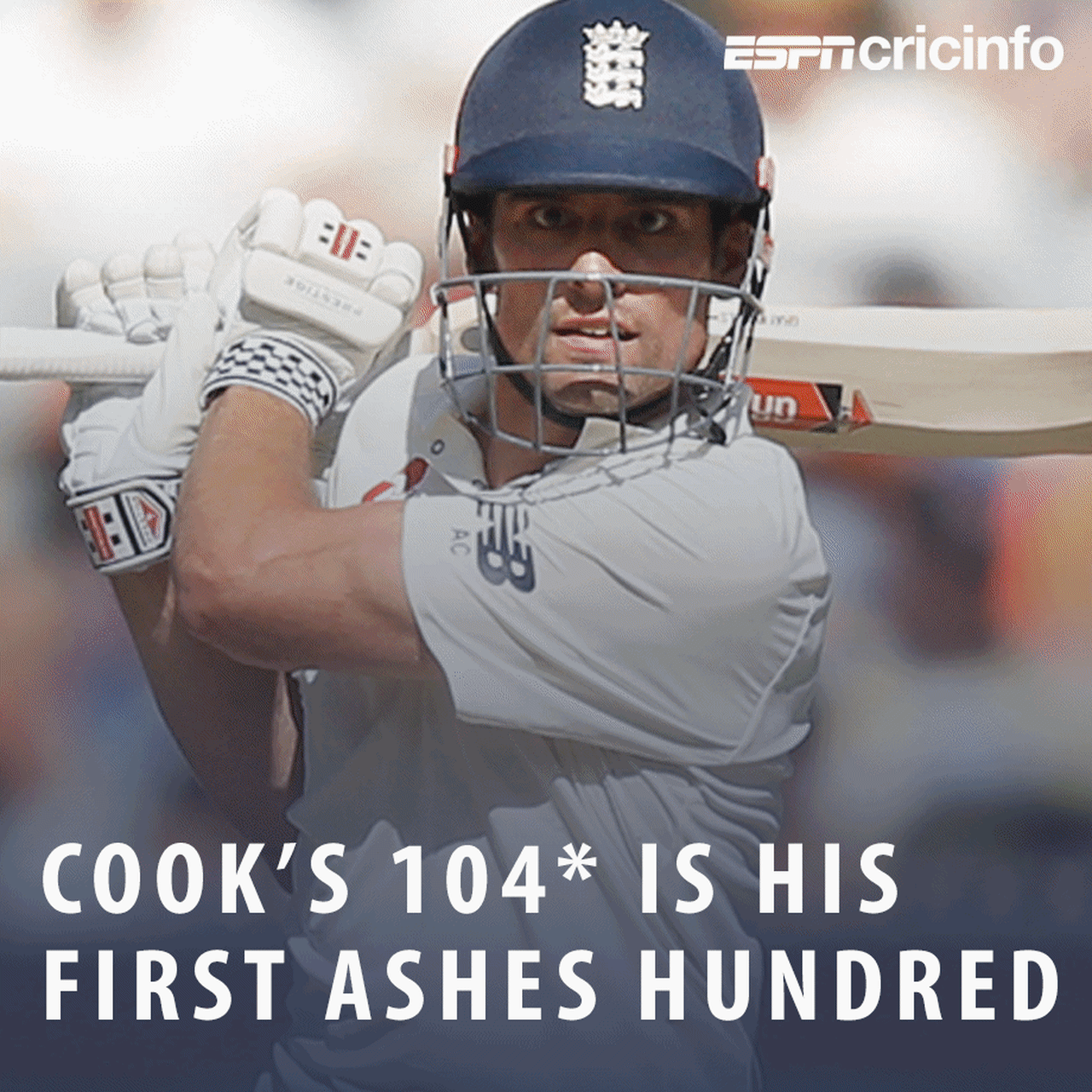 Alastair Cook's hundred was his first in Ashes Tests since 2011