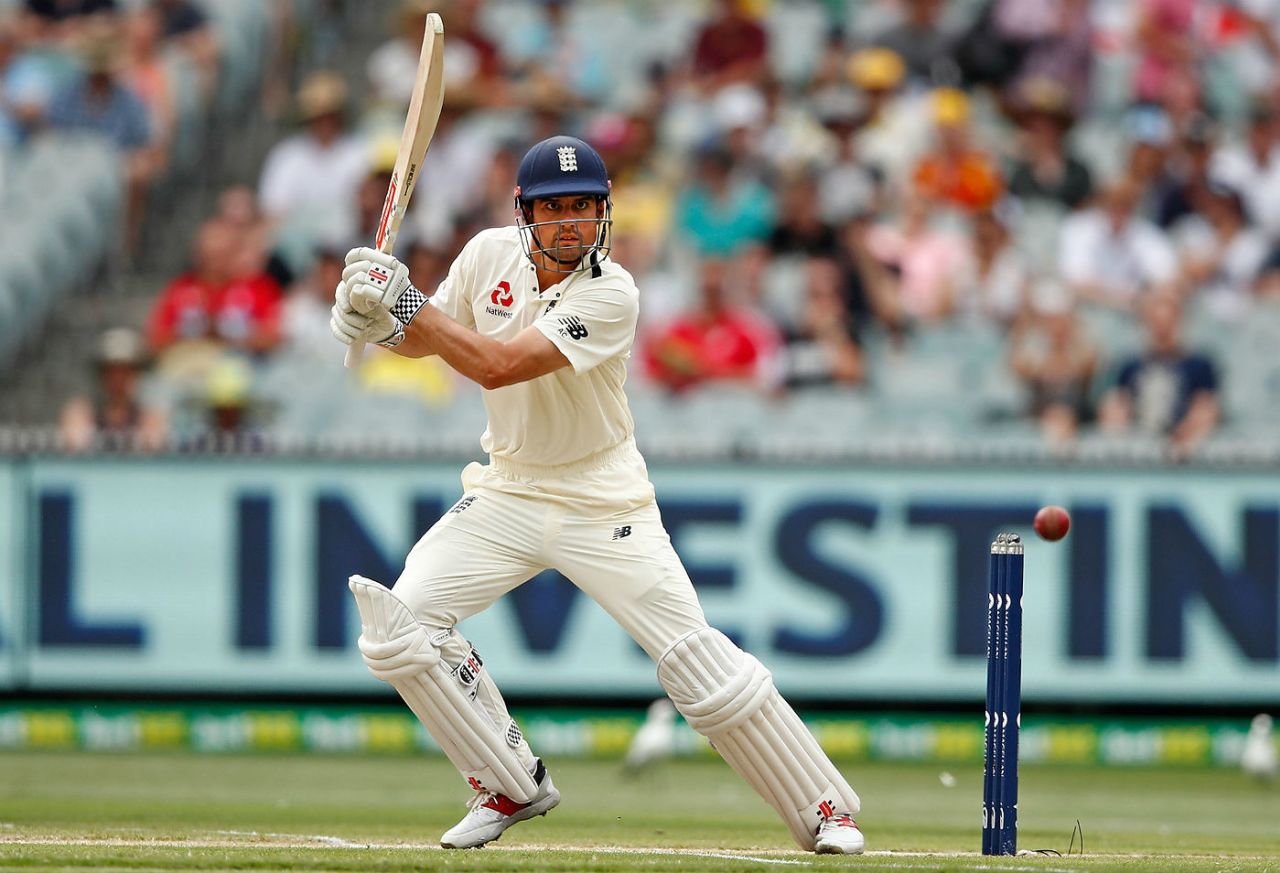 Alastair Cook drives through the covers, Australia v England, 4th Ashes Test, Melbourne, 3rd day, December 28, 2017