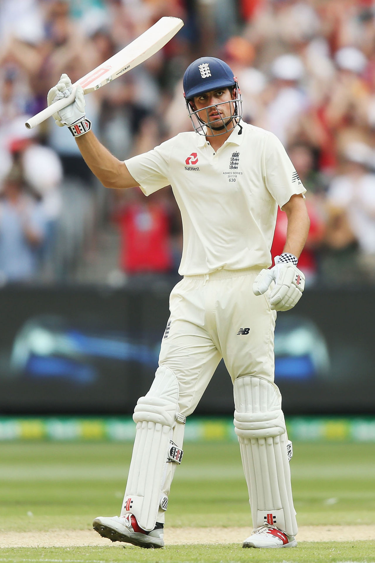Alastair Cook raises his bat for 150, Australia v England, 4th Ashes Test, Melbourne, 3rd day, December 28, 2017