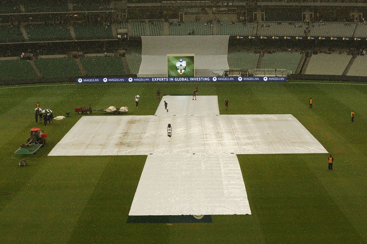 Rain washed out the final session at the MCG, Australia v England, 4th Ashes Test, Melbourne, 4th day, December 29, 2017