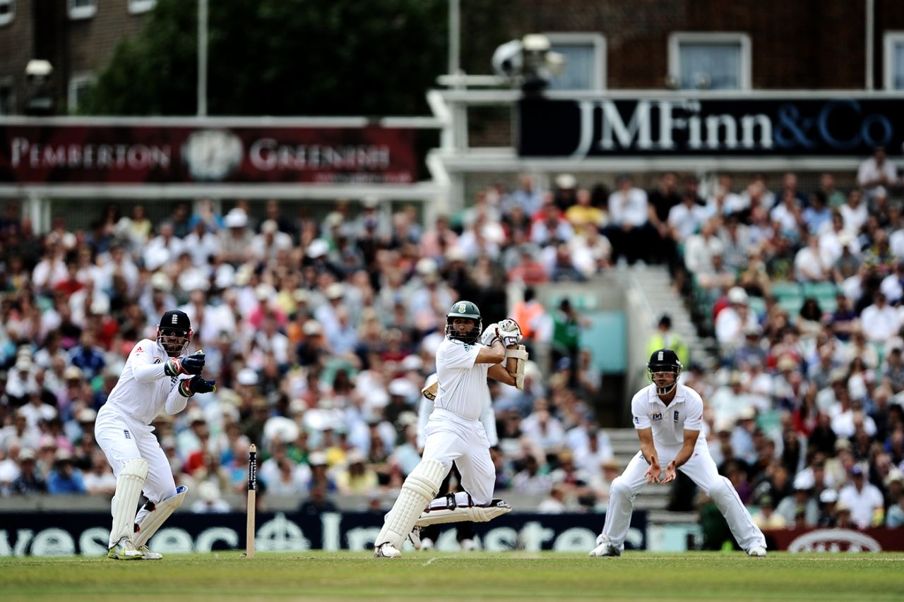 Hashim Amla cuts, England v South Africa, 1st Investec Test, The Oval, 3rd day, July 21, 2012