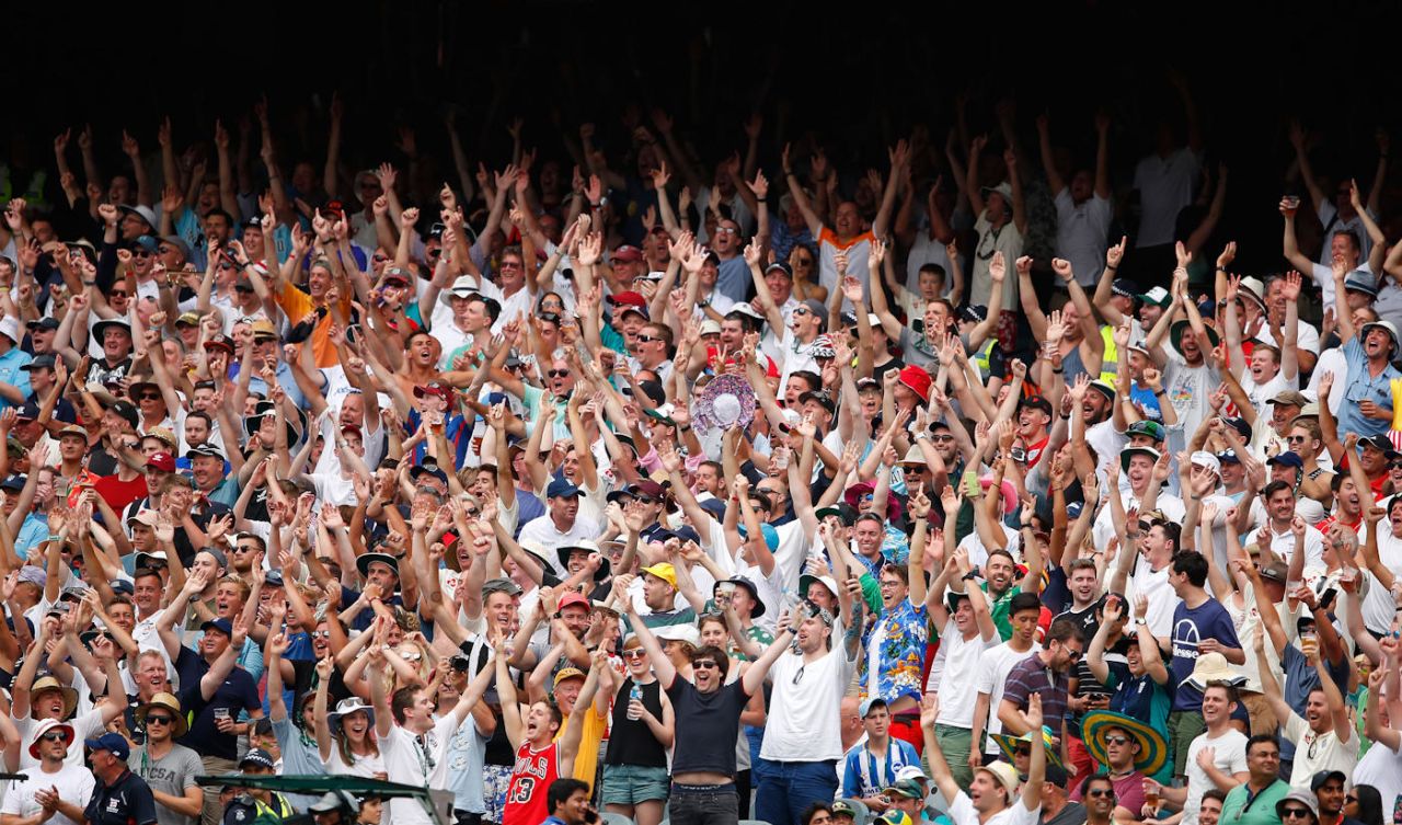 The Barmy Army in full cry in Melbourne, Australia vs England, fourth Test, MCG, December 28, 2017