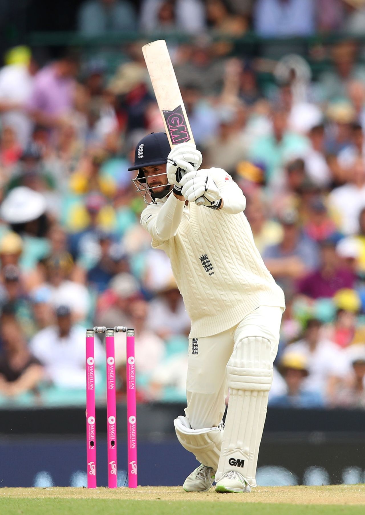 James Vince plays one of his trademark drives, Australia v England, 5th Ashes Test, Sydney, 1st day, January 4, 2018