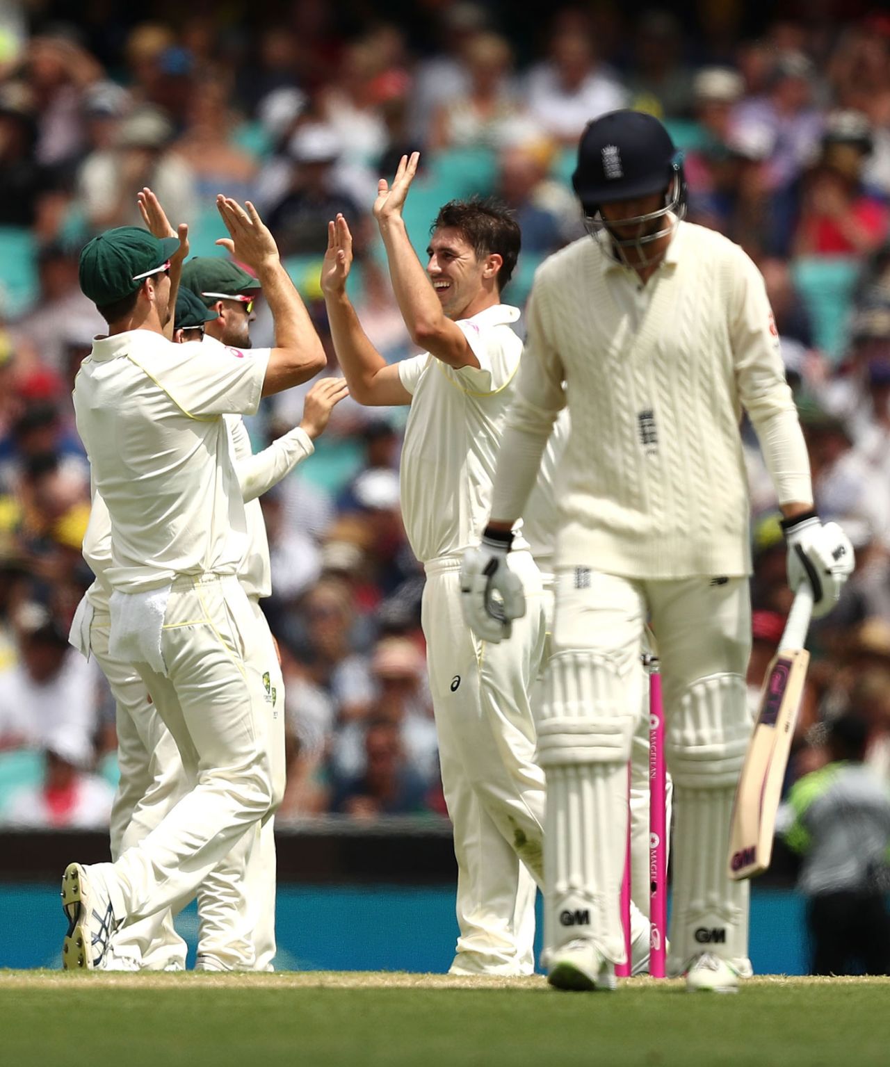 James Vince walks off after edging Pat Cummins behind, Australia v England, 5th Ashes Test, Sydney, 1st day, January 4, 2018