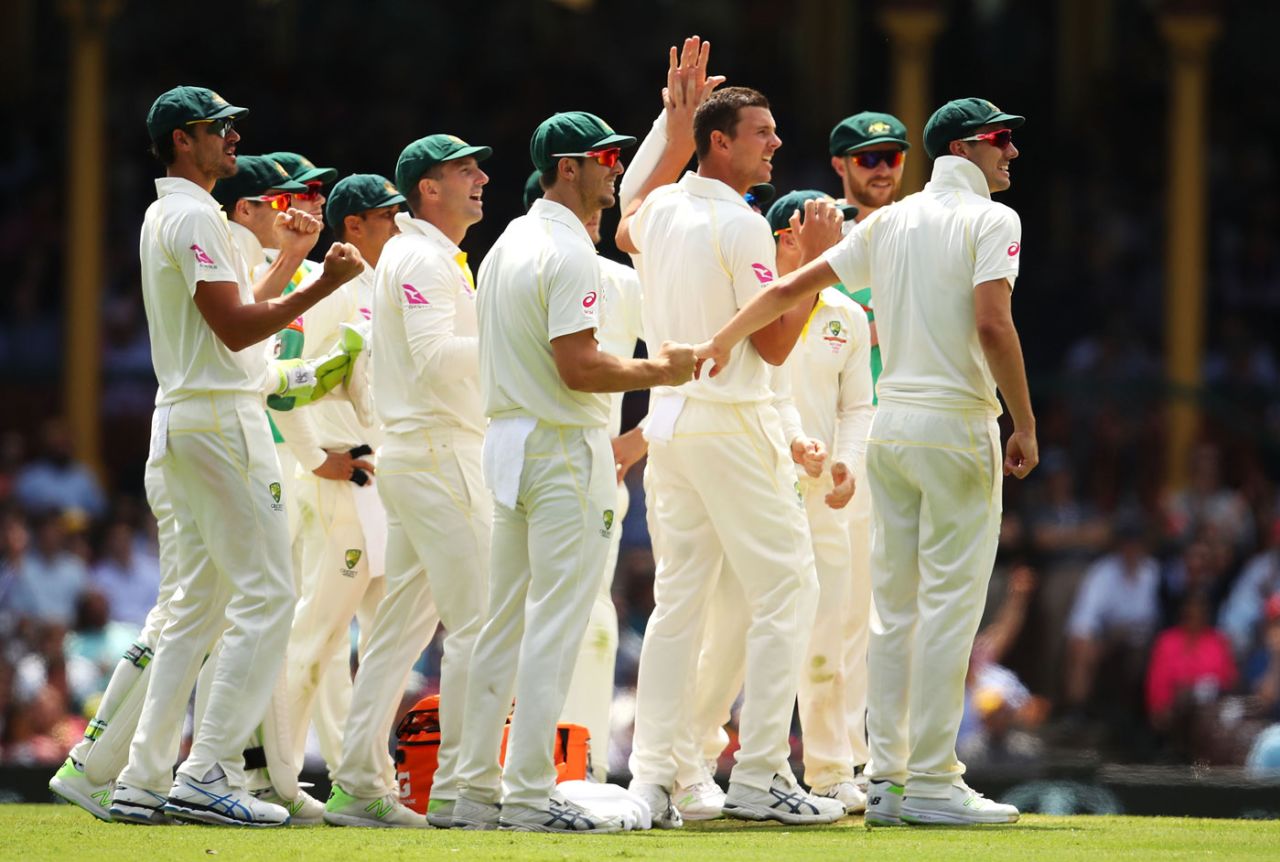 A review brought Josh Hazlewood the wicket of Alastair Cook, Australia v England, 5th Ashes Test, Sydney, 1st day, January 4, 2018
