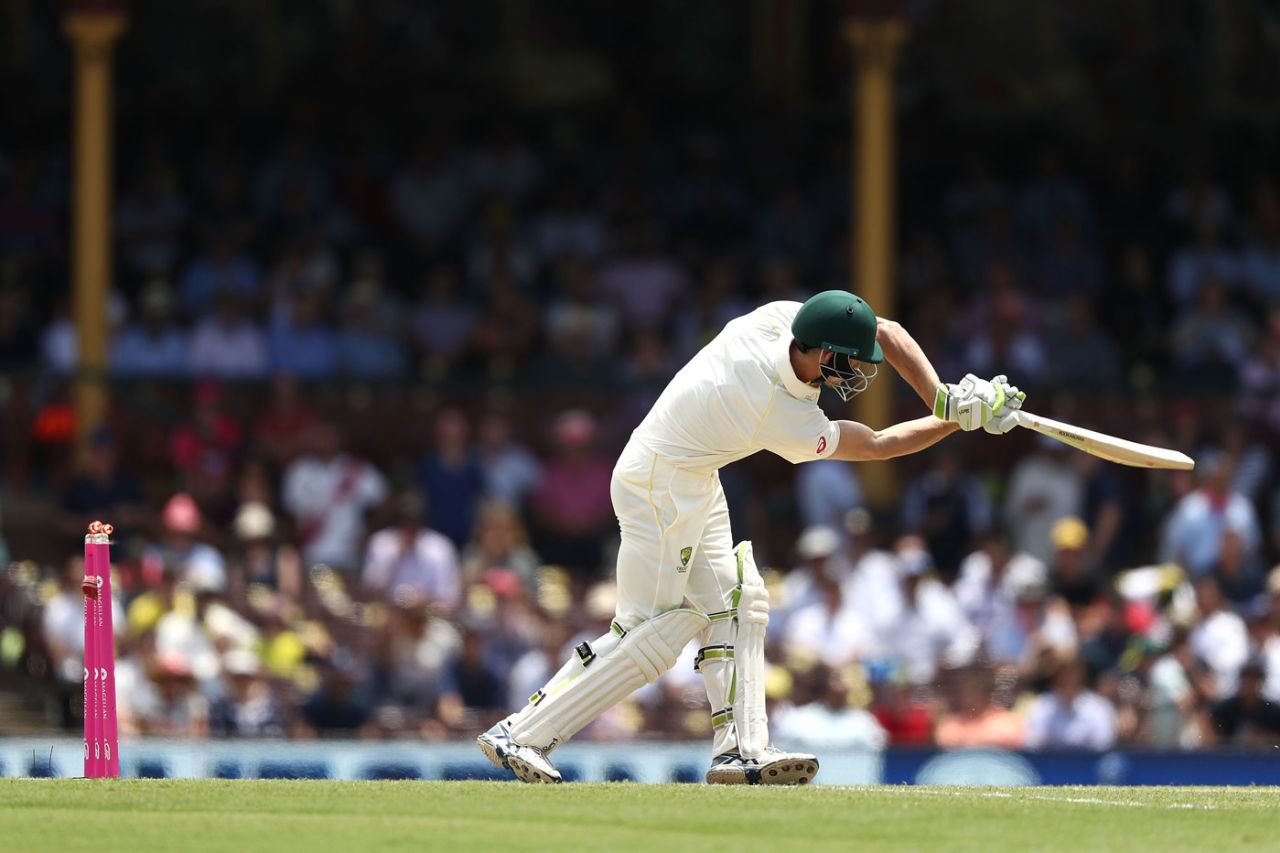 Lights, out: Cameron Bancroft was bowled for a duck, Australia v England, 5th Ashes Test, Sydney, 2nd day, January 5, 2018