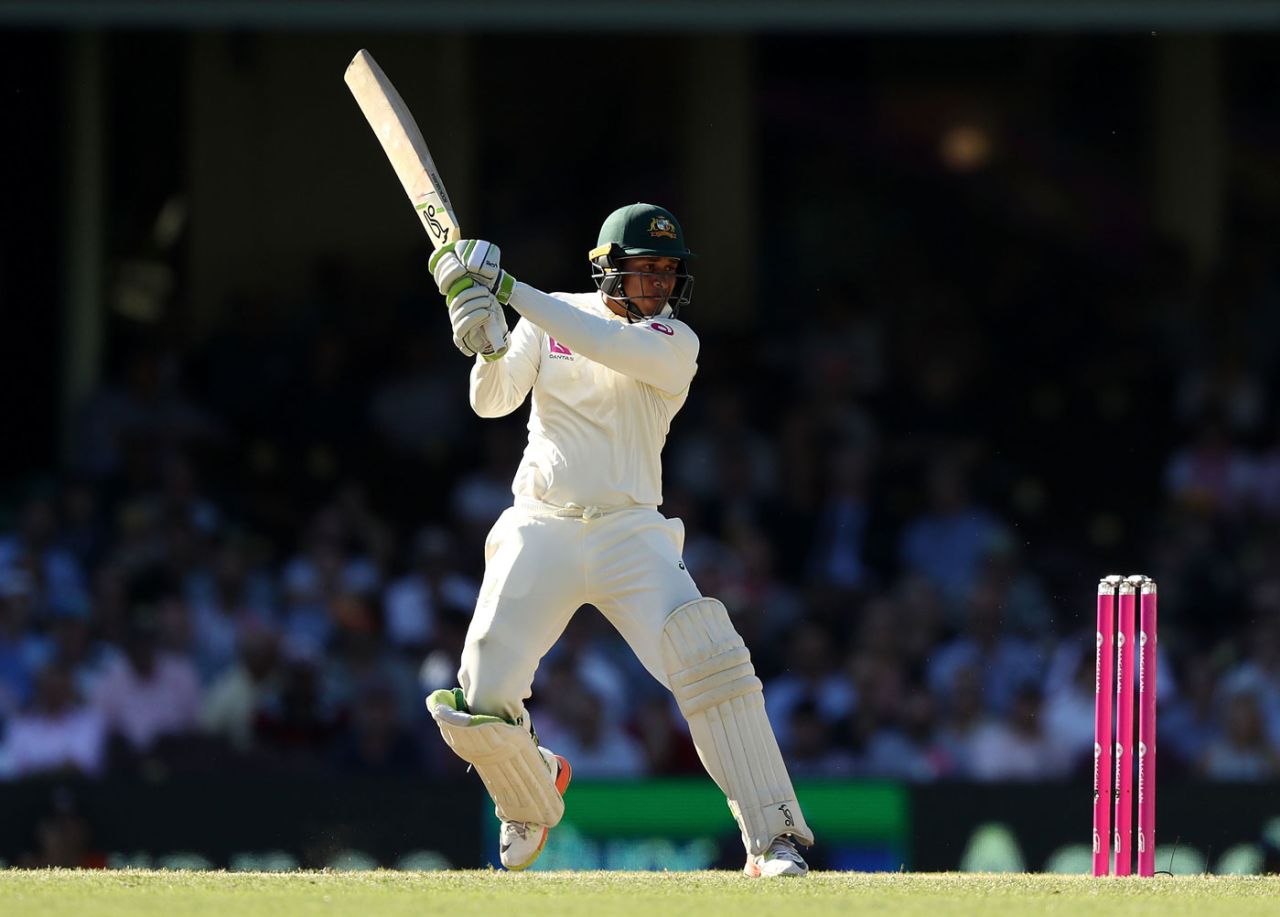 Usman Khawaja batted with composure to be 91 not out at the close, Australia v England, 5th Ashes Test, Sydney, 2nd day, January 5, 2018