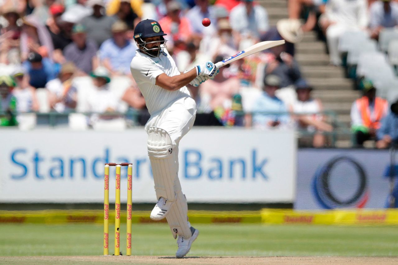 Rohit Sharma mistimes a pull, South Africa v India, 1st Test, Cape Town, 2nd day, January 6, 2018