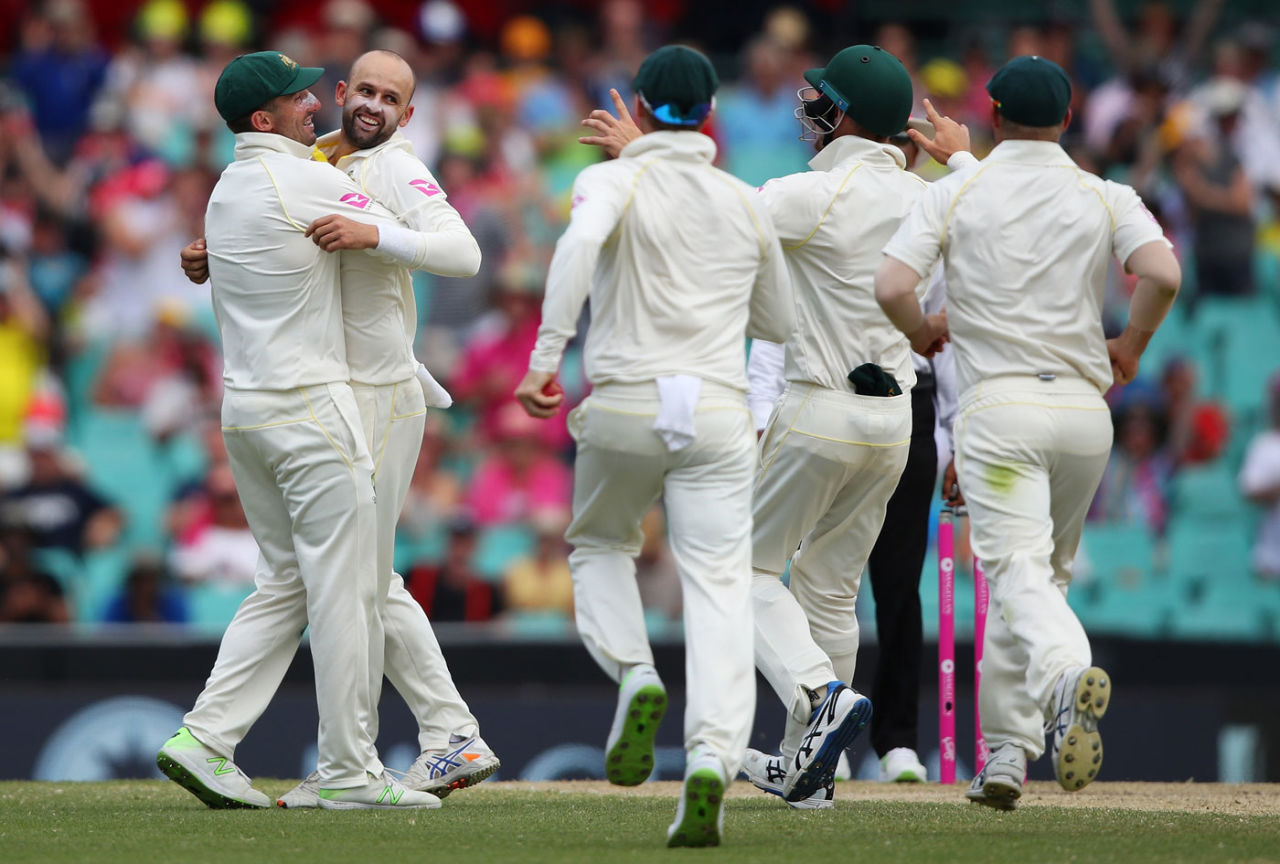 Nathan Lyon was quickly among the wickets, Australia v England, 5th Test, Sydney, 4th day, January 7, 2018