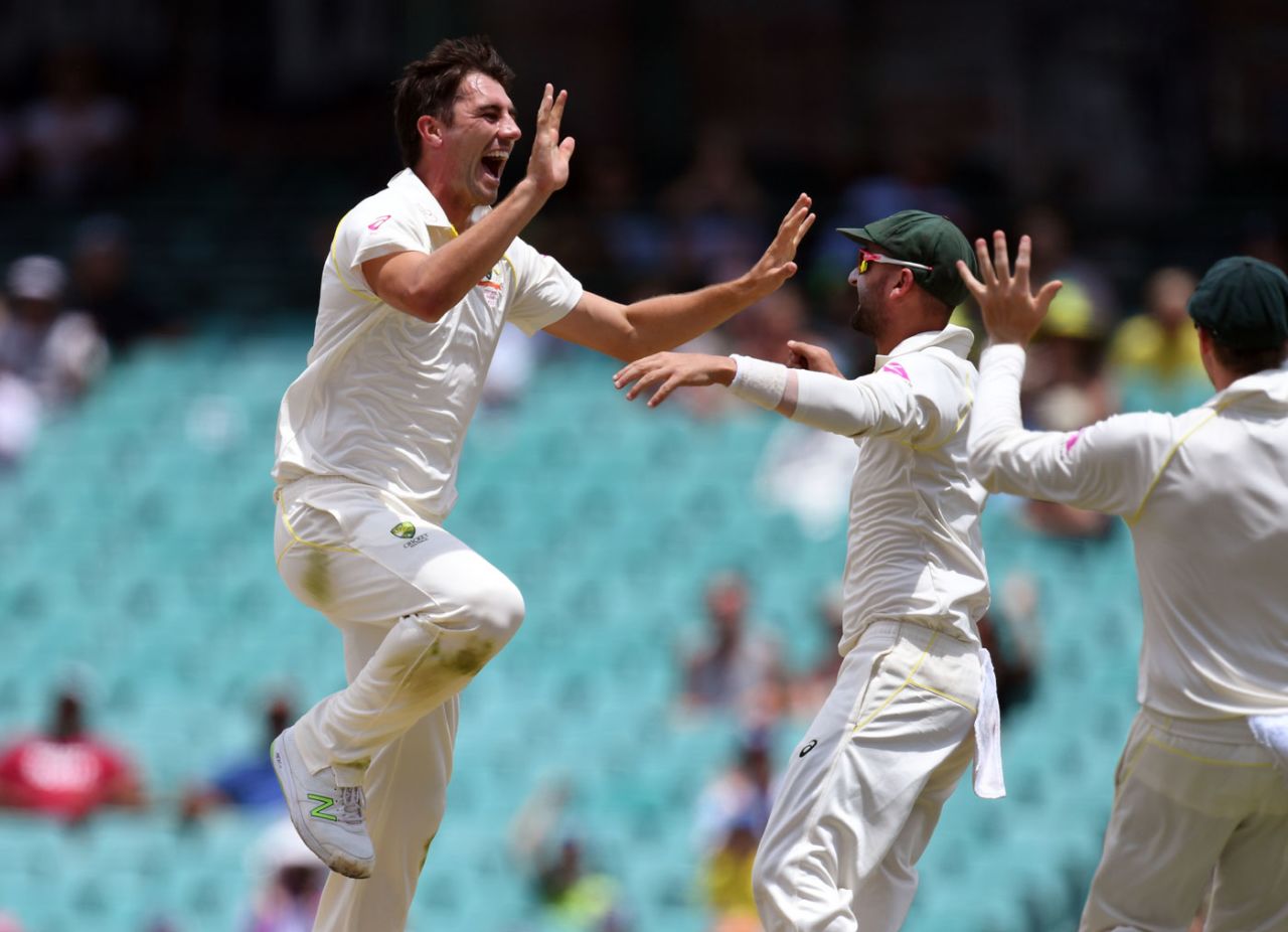 Pat Cummins tore through the tail, Australia v England, 5th Test, Sydney, 5th day, January 8, 2018