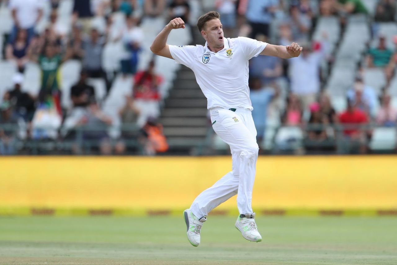 Morne Morkel is ecstatic after dismissing Cheteshwar Pujara, South Africa v India, 1st Test, Cape Town, 4th day, January 8, 2018