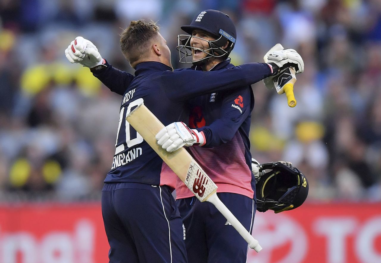 Joe Root and Jason Roy put on a double-century stand, Australia v England, 1st ODI, Melbourne, January 14, 2018