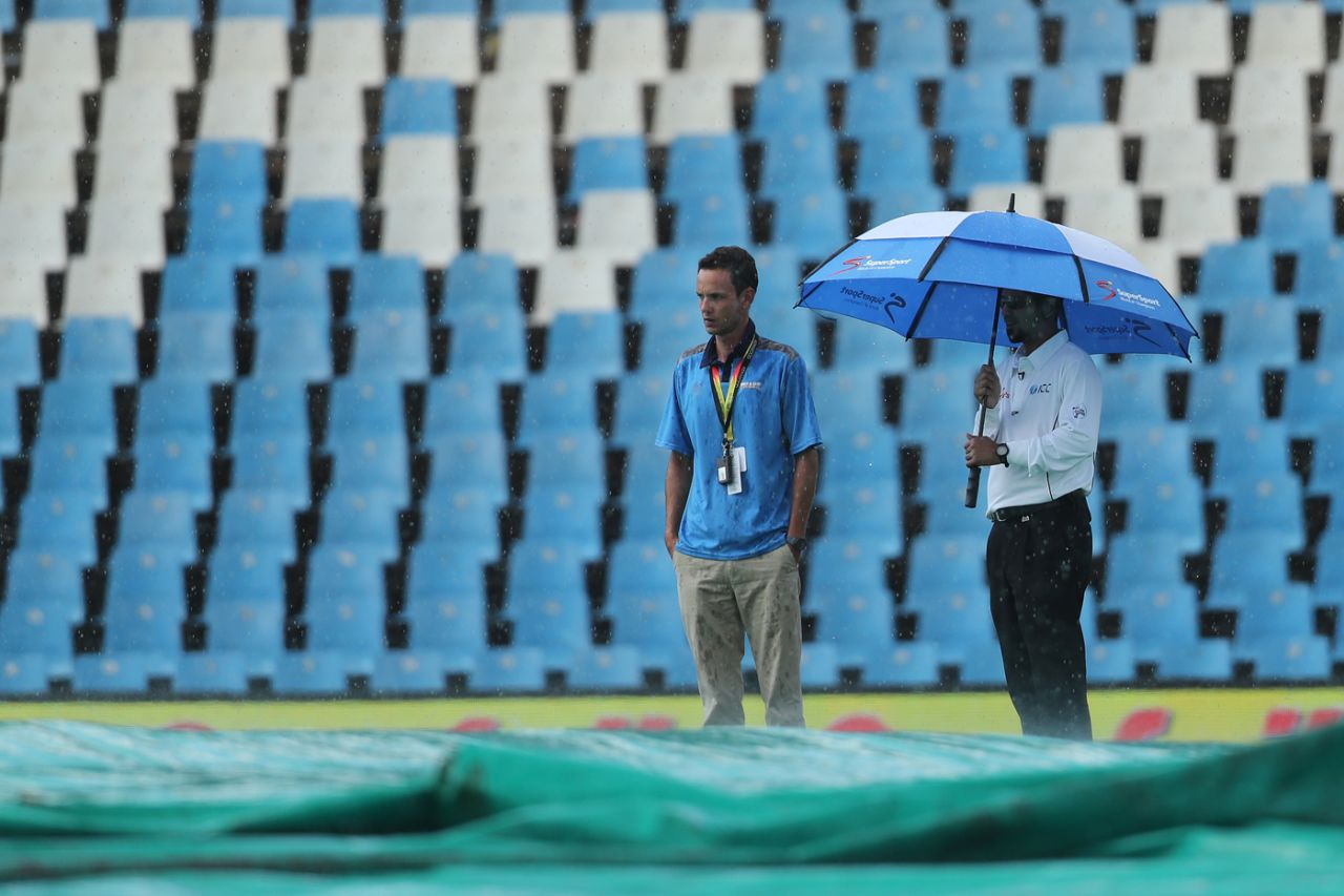 Rain brings play to a halt on third day, South Africa v India, 2nd Test, Centurion, 3rd day, January 15, 2018