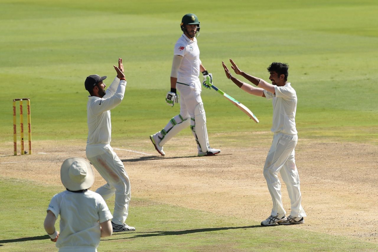 Jasprit Bumrah's one-handed catch sent Faf du Plessis back, South Africa v India, 2nd Test, Centurion, 4th day, January 16, 2018