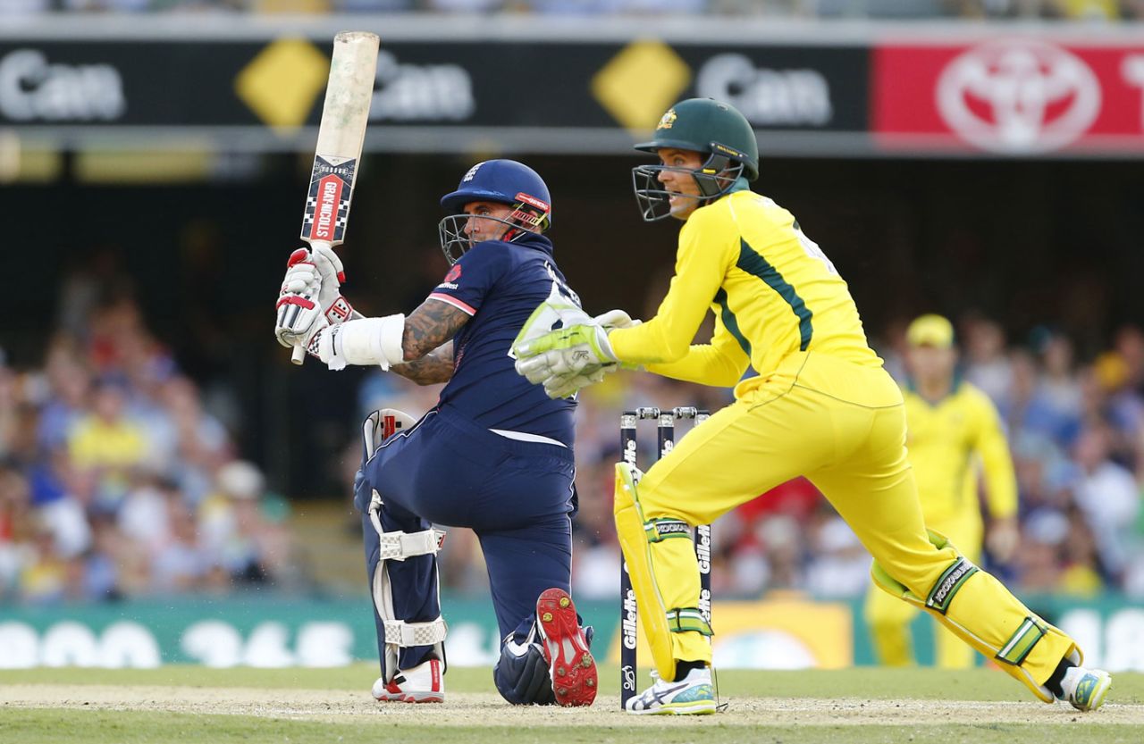 Alex Hales notched a half-century, Australia v England, 2nd ODI, Brisbane, January 19, 2018