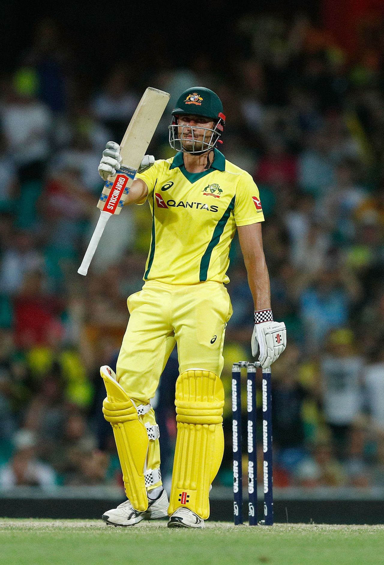 Marcus Stoinis made a 40-ball fifty to keep the chase alive, Australia v England, 3rd ODI, Sydney, January 21, 2018