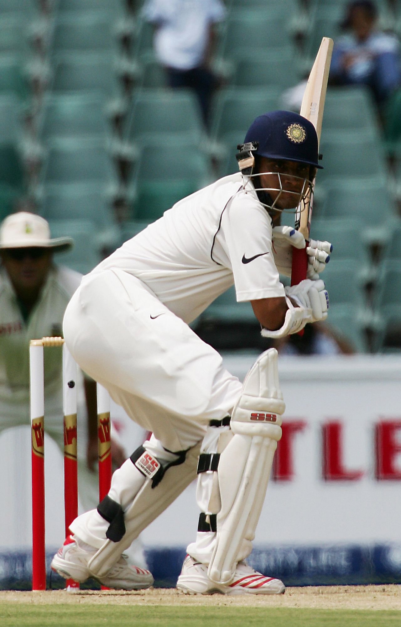 Sourav Ganguly sets up to play a shot, South Africa v India, 1st Test, Johannesburg, 2nd day, December 16, 2006