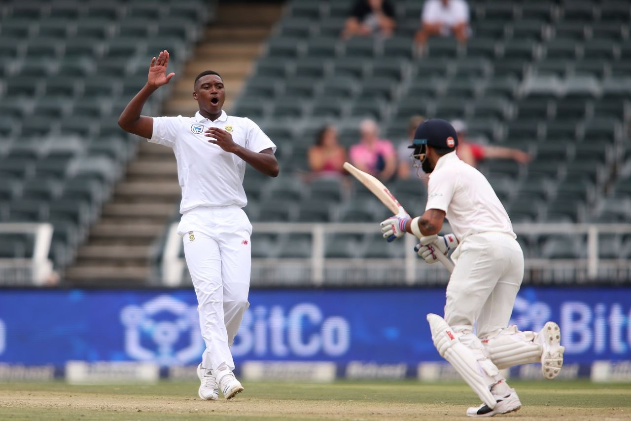 Lungi Ngidi kept troubling batsmen, South Africa v India, 3rd Test, Johannesburg, 1st day, January 24, 2018