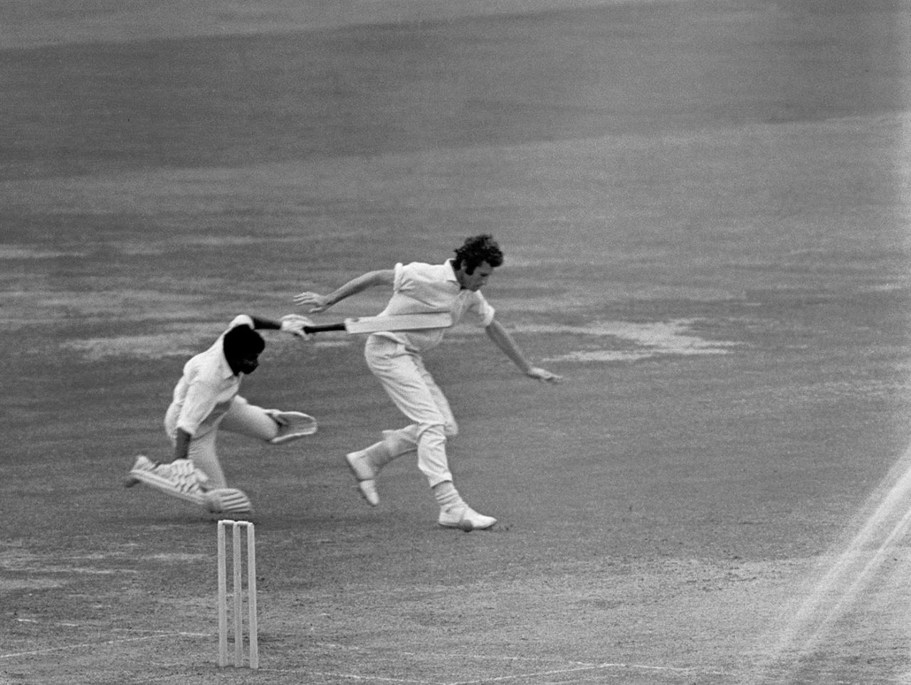 John Snow and Sunil Gavaskar collide, England v India, first Test, day two, Lord's, July 23, 1971