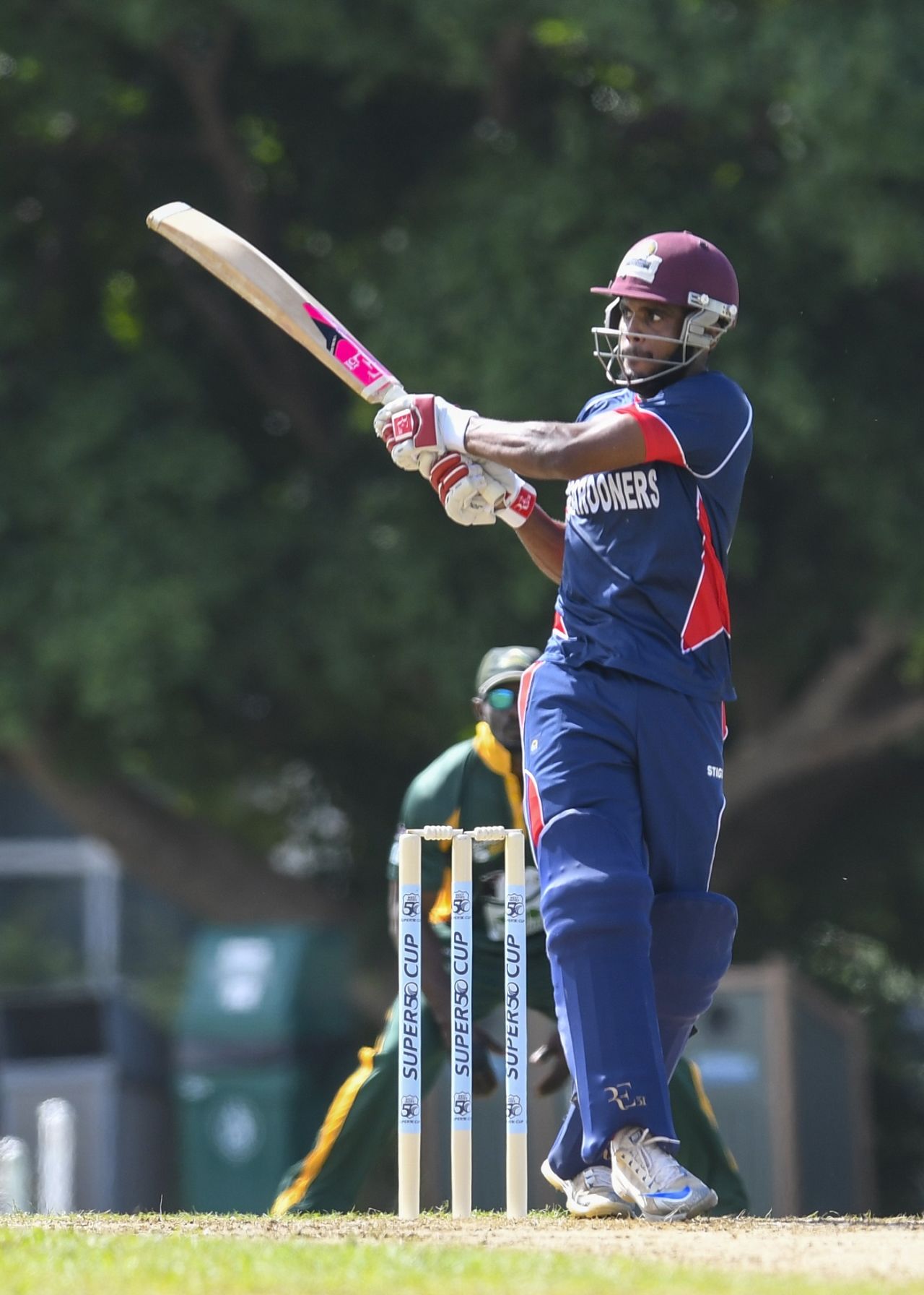 Kjorn Ottley pulls one away, Combined Campuses and Colleges v Windward Islands, Group A, Regional Super50, Cave Hill, January 30, 2018