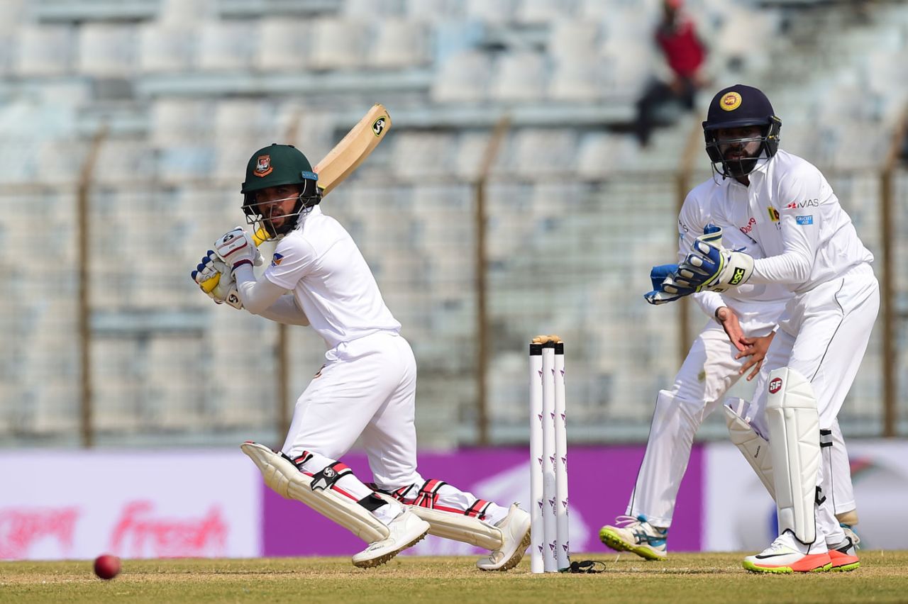 Mominul Haque slices behind point, Bangladesh v Sri Lanka, 1st Test, Chittagong, 1st day, January 31, 2018