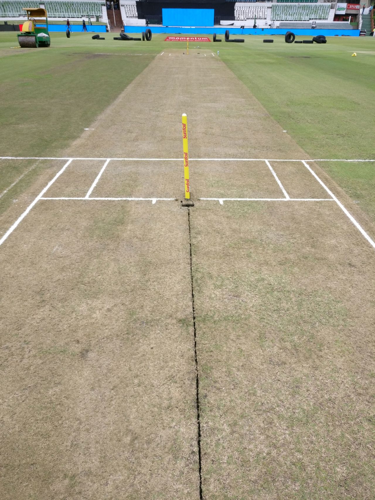 A visual of the Durban pitch ahead of the first ODI, South Africa v India, 1st ODI, Durban, 31 January, 2017