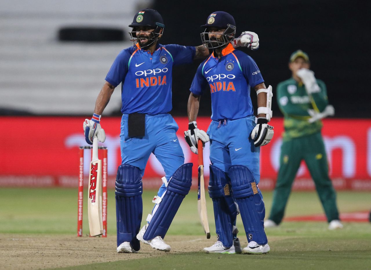 Virat Kohli and Ajinkya Rahane added 189 for the third wicket, South Africa v India, 1st ODI, Durban, February 1, 2018