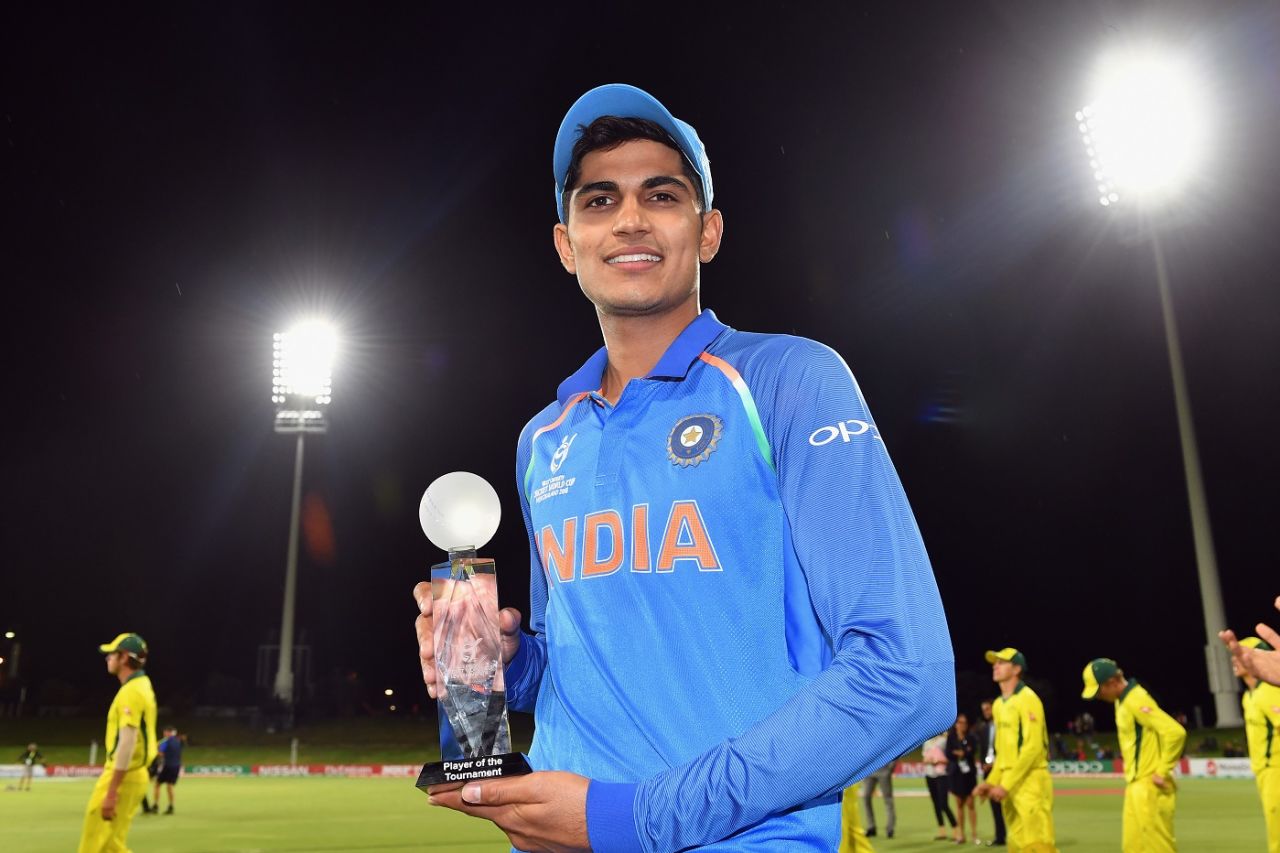 Shubman Gill was named player of the tournament, Australia v India, Under-19 World Cup, final, Mount Maunganui, February 3, 2018