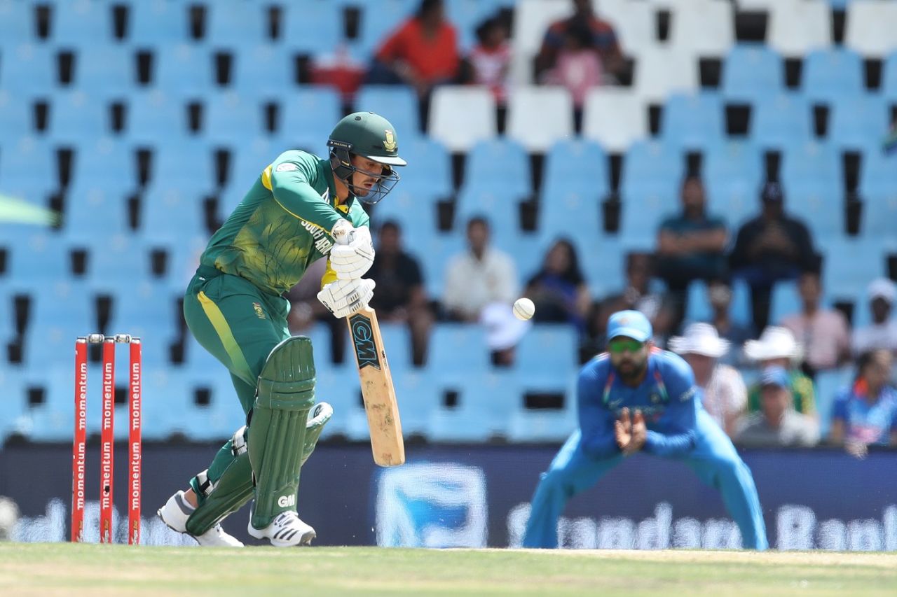 Quinton de Kock plays one through the off side, South Africa v India, 2nd ODI, Centurion, February 4, 2018
