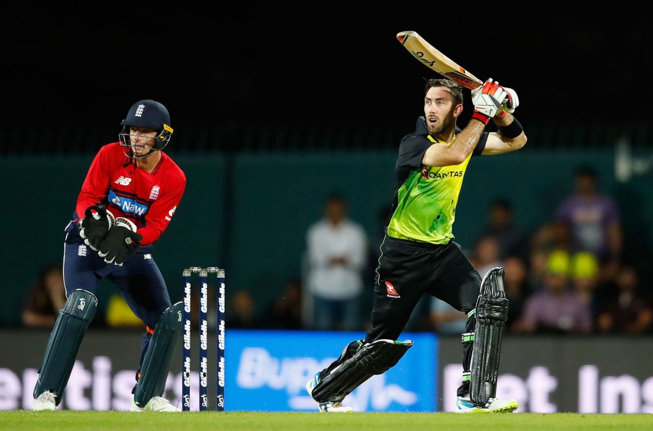 Glenn Maxwell hurried things along, Australia v England, 2nd match, T20 Tri-Series, Hobart, February 7, 2018
