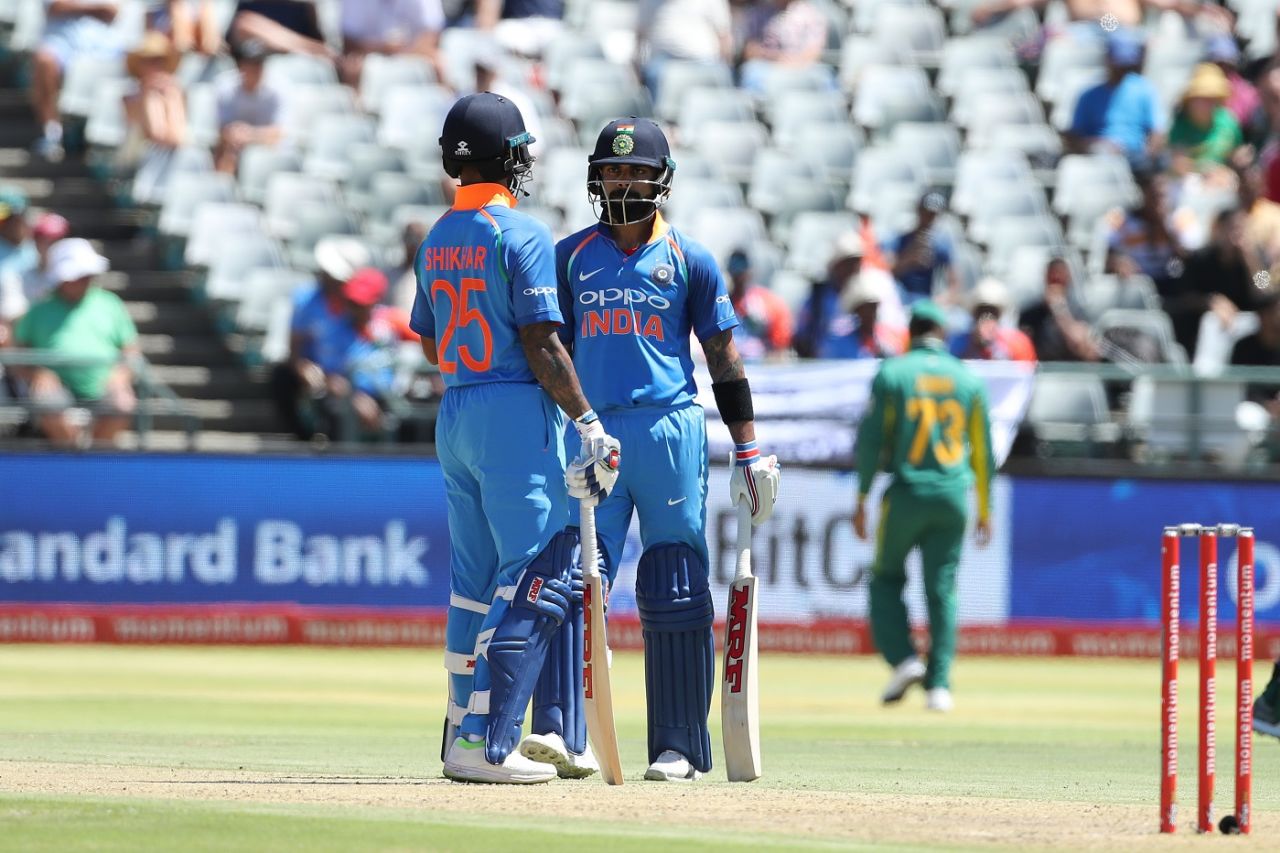 Shikhar Dhawan and Virat Kohli kept India ticking, South Africa v India, 3rd ODI, Cape Town, February 7, 2018